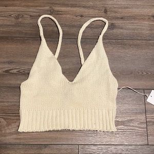 NWT Lovemarks Sweater Cropped Bra Tank Top Medium